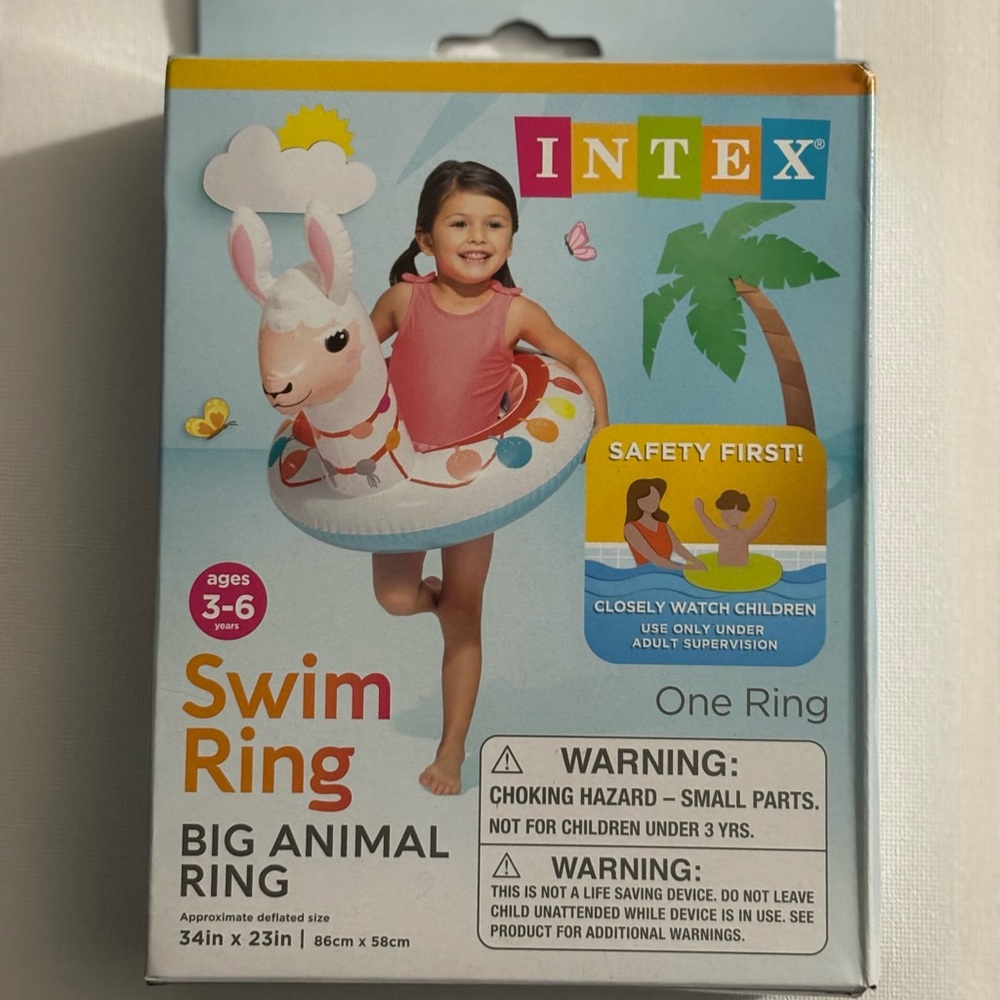 Big animal llama swim ring